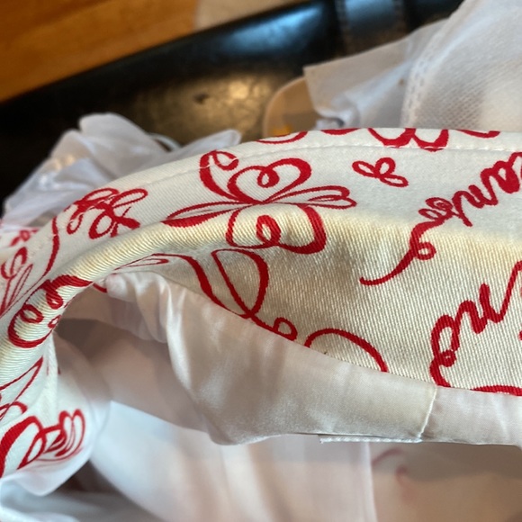 Moschino jeans cotton, red & white patterned blazer with white buttons. - Picture 10 of 12